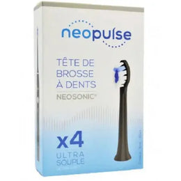 NEOPULSE Recharge 4 Tetes De Brosse À Dent Ultra Souple Noir