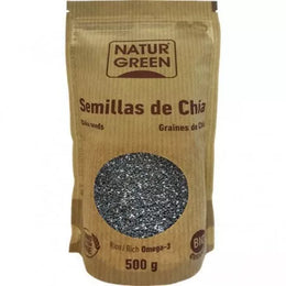 NaturGreen Graines de Chia BIO 500 g- Sans Gluten -