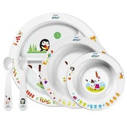 AVENT SET REPAS 6 M+ 1 Assiette - 2 Bols - 1 Fourchette - 1 Cuillère - Parapharmacie en Ligne