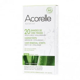 Acorelle BANDES DE CIRE FROIDE VISAGE x20 + 4 OFFERTES BIO 12X2 - Parapharmacie en Ligne