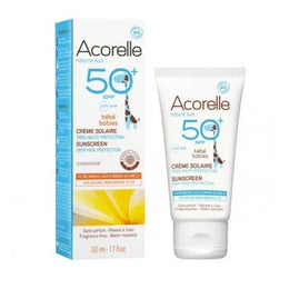 Acorelle CREME SOLAIRE BEBE SPF50+ BIO 50ML - Parapharmacie en Ligne