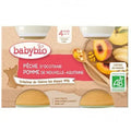 BABYBIO Pêche d'Occitanie Pomme de Nouvelle-Aquitaine 2X130G - Parapharmacie en Ligne