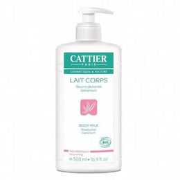 CATTIER Lait corps nourrissant beurre de karité géranium bio flacon pompe 500ml - Parapharmacie en Ligne