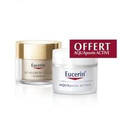 EUCERIN HYALURON-FILLER +ELASTICITY SOIN DE NUIT 50ML Achete + EUCERIN AQUAPORIN ACTIVE 50 ML Offert