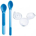 MAM 2 CUILLÈRES THERMO SENSIBLES + ÉTUI COULEUR BLEU 6+ MOIS