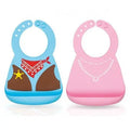 NUBY Bavoir en  silicone 3D  décor habits-3m+ ID4425