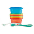 NUBY Lot de 4 bols avec   PIC-NIQUE  2 cuillères thermosensibles +3 mois - NV0501004