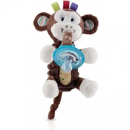 NUBY Peluche avec sucette Natural Flex Cerise 100% silicone  - 0-6m ID5853