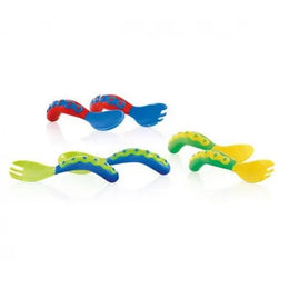 NUBY Set de couverts (cuillère + fourchette) 1ere age  +9 mois - ID5253