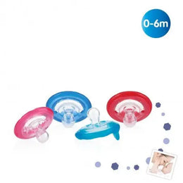 NUBY Sucette 100% silicone  Natural Flex Cerise    0-6m  ID5787SACSN