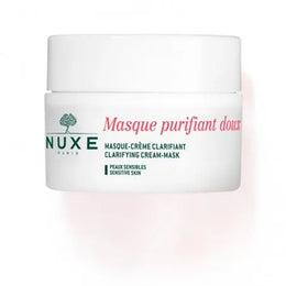 NUXE MASQUE PURIFIANT DOUX AUX PETALES DE ROSE 50ml Visage Et Cou Peaux Sensibles, Tous Types De Peaux