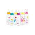 Nûby Biberon Classique Polycarbonate imprimé 240ml à Col Standard débit 3 Vitesses +0 mois Réf : ID1486