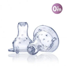Nûby Lot de 2 tétines silicone flux variable pour biberons à col standard +0 mois Réf : ID0024