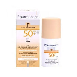 PHARMACERIS ECRAN SOLAIRE SPF50+ POUR VISAGE couleur 01 IVOIRE