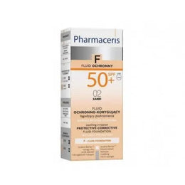PHARMACERIS ECRAN SOLAIRE SPF50+ POUR VISAGE couleur 02 sable