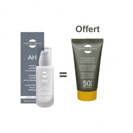 PHOTOWHITE SERUM ACIDE HYALURONIQUE 30ML ACHETE  CRÈME SOLAIRE TEINTÉE CLAIRE ECLAIRICISSANTE SPF 50+ 50ML Offert