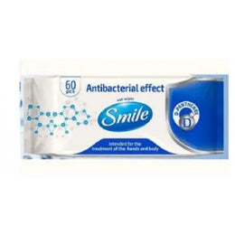 SMILE Lingettes Désinfectantes Et Anti-Bactériennes Sachet De 60 Pièces