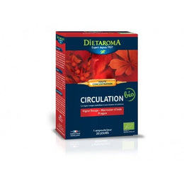 Dietaroma CIRCULATION* Vigne rouge, marronnier d'Inde, fragon bio  20 ampoules