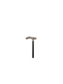 Canne en bois noir poignet decore en nickel