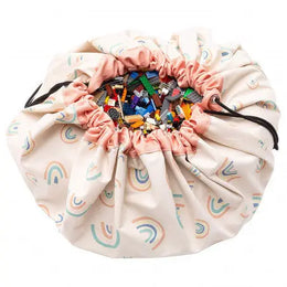 play&go Sac de rangement de jouets et tapis de jeux Play & Go Arc en Ciel