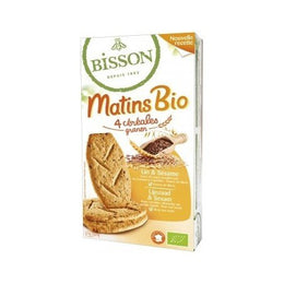 Bisson MATIN BIO 4 CEREALES SESAMES ET LIN 200 G - Parapharmacie en Ligne