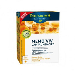 DIETAROMA MÉMO VIV CAPITAL CÉRÉBRAL MÉMOIRE 60 Comprimès - Parapharmacie en Ligne