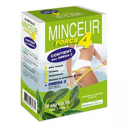 Pharm & Nature Minceur Force 4 ( 4 action + oméga 3) 30 ampoules