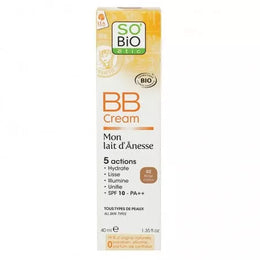 SO BIO BB CREAM - N°2 BEIGE SOYEUX BIO  5 ACTION TEINTE UNIVERSELLE 40ML AU LAIT D'ANESSE