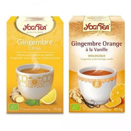 YOGI TEA DUO GINGEMBRE CITRON ET GINGEMBRE ORANGE VANILLE