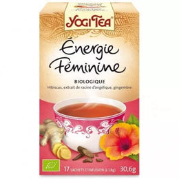 YOGI TEA Energie Féminine 17x 2g (Hibiscus, réglisse, menthe poivrée, feuilles de framboise, racine d'angélique)